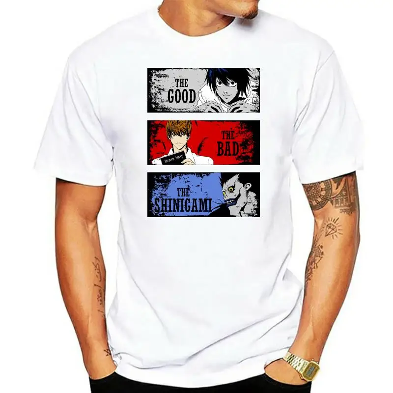 Death Note T-Shirt The good the bad the shinigami Anime Manga Adult Kids Tee Top   Cartoon t shirt men Unisex New Fashion tshirt