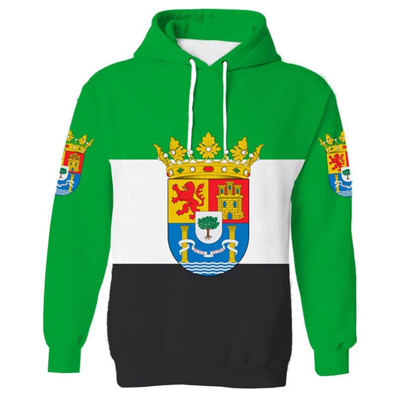 

Extremadura Hoodie Free Custom Made Name Merida Sweatshirt Print Flag Word Plasencia Caceres Badajoz Espana Spanish Clothing