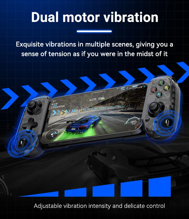 D6mini Ausziehbarer Spielcontroller mit Hall-Joystick, Kabelgebunden und Kabellos, Bluetooth, für Switch, Android, iOS, PC, Streaming – Detail 8