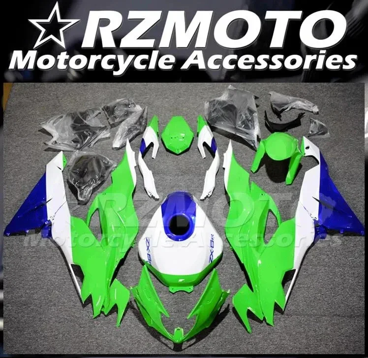 

Комплект обтекателей из АБС-пластика, 4 подарка, подходит для Kawasaki ZX-6R ZX6R 2019 2020 2021 2022 2023 19 20 21 22 23, кузов с зеленым баком