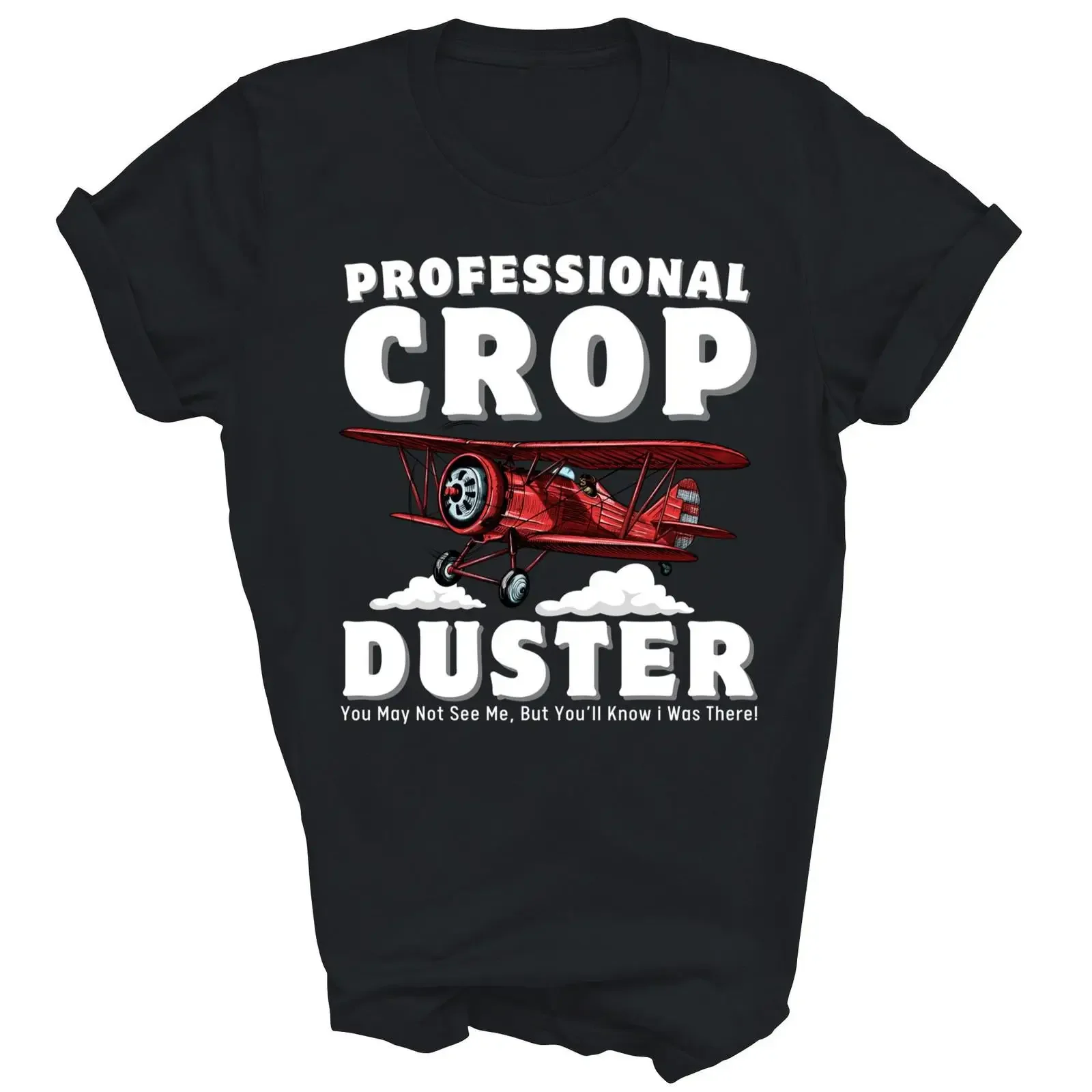 Crop Dusting Professional Duster Maglietta Regalo T-Shirt Nero S Vintage Washed Vielseitige Designer-Kleidung für Herren Streetwear