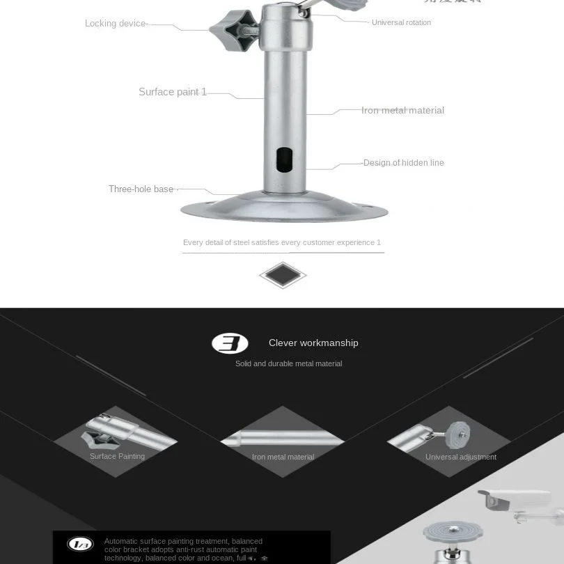 壁取り付けブラケット安全カメラ壁掛け金属回転壁取り付け簡単なカメラ天井取り付けブラケット