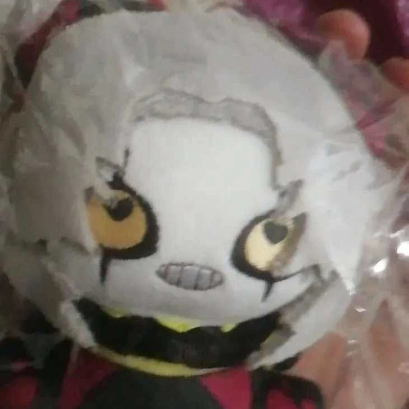 

12cm Anime Game Kawaii Cosplay Soft Cotton Doll Starfish Body Pierrot Cartoon Funny Face Mini Toy Figures Fans Collection Gifts