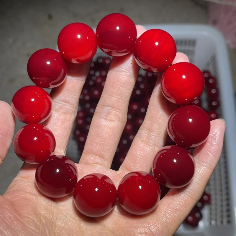 

Браслет «Кровавый Дракон» для мужчин, полностью прозрачный, из северо-восточного агарового дерева, соснового янтаря и буддийских бусин, ювелирное украшение для женщин