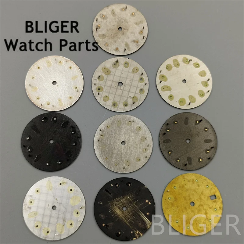 29mm NH35 Wine Red Grey Green Black Pink Blue Watch Dial Hand Set Gold Rose Gold Index C3 Luminous Fit NH35 Movement Watch Parts