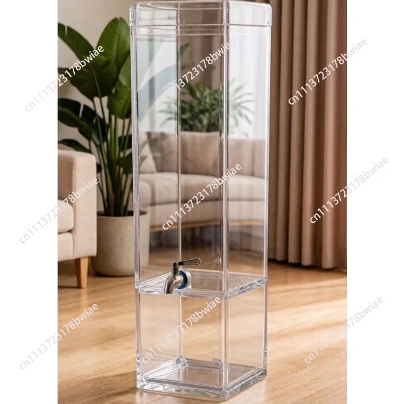 Drink Dispenser with Tap Juice Cooler Cocktail Beer Beverage Tubs Unbreakable PC Acrylic for Hotel Buffet Canteens