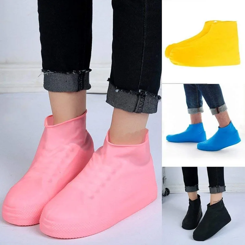 Rain Boots Waterproof Shoe Cover Silicone Unisex Shoes Protectors Waterproof Non-Slip Shoe Covers Reusable Outdoor Rainy Boots