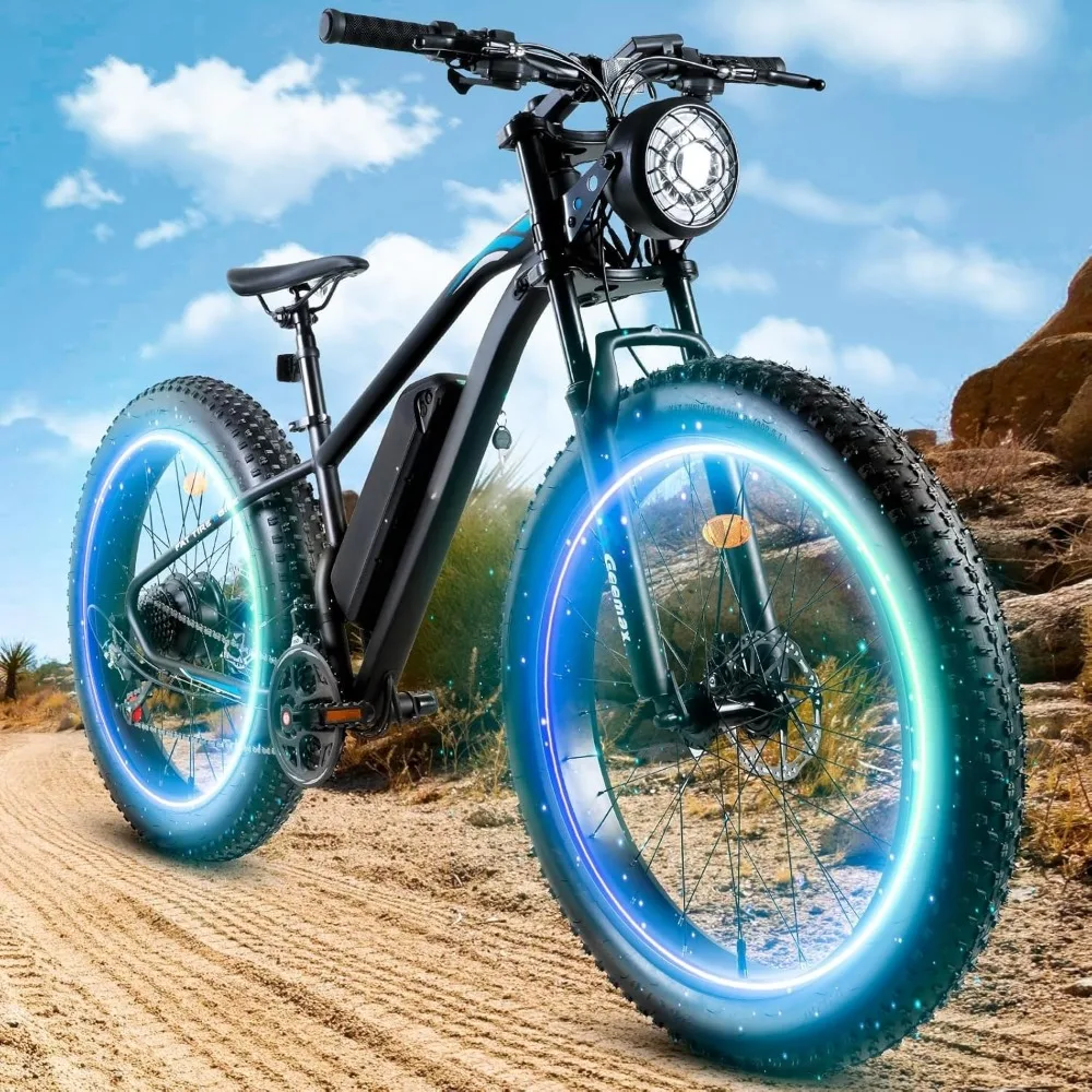 

Electric Bike for Adults, 26" x 4.0 Fat Tire Ebike, 1000W Peak 1500W 48V 15.6Ah Lithium Battery Electric Bicycle,, Customized