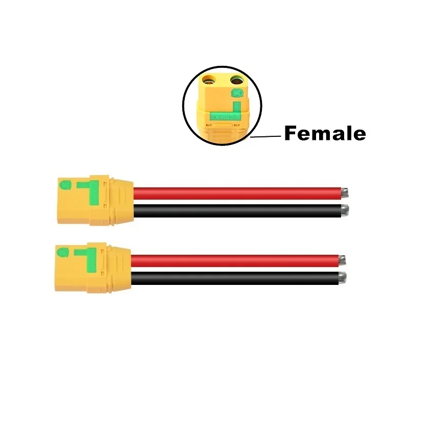 XT90 männlich weiblich Stecker XT90S Stecker Zöpfe mit 10 cm 100 mm 12 AWG Silikondraht RC Batteriekabel Draht für RC Lipo Batterie