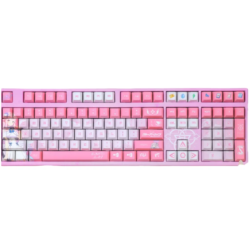 New Blue Archive Mika Themed Keycaps 120 Key Pbt Thermal Sublimation Mechanical Keyboard Anime Cartoon Collect Gifts Keycaps