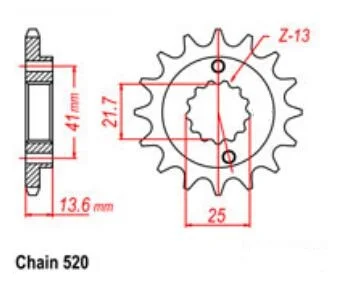 Applicable to Kawasaki ZX-6R ZX600 ZX636 NINJA600 small chain tooth gear 520-14T/15T