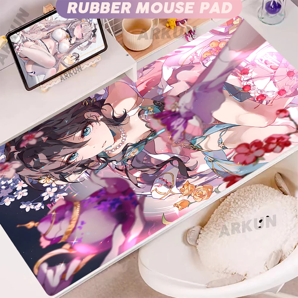 

XXL 900x400 Super Kawaii Hot Pretty Girl Ruan Mei Large Popular Honkai Star Rail Mouse Pad Gaming Keyboard Office Table Cushion