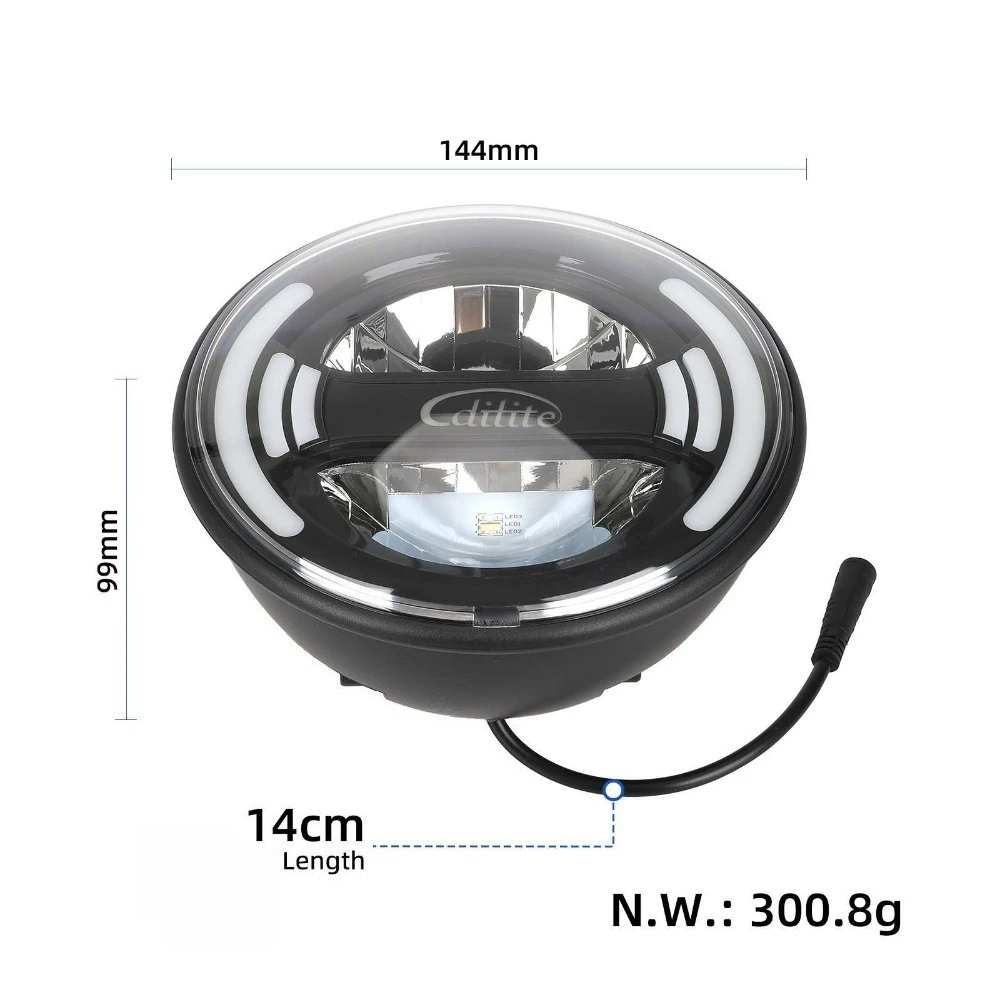 

Оригинальная фара для скутера Kukirin G4 Max/G5, ночник, аксессуары для фар дальнего и ближнего света, 3-контактный водонепроницаемый разъем