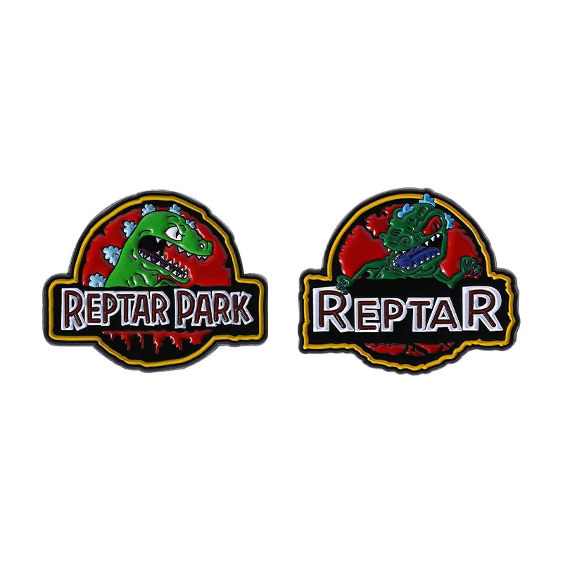 Cartoon dinosaur-shaped badges, creative animal series alloy pins, clothing bags accessories, perfect gifts for friends