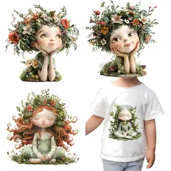 Forest Princess, little girl dtf Heat Transfer iron on transfer for clothing transfers ready to press Heat Transfer On Clothes.