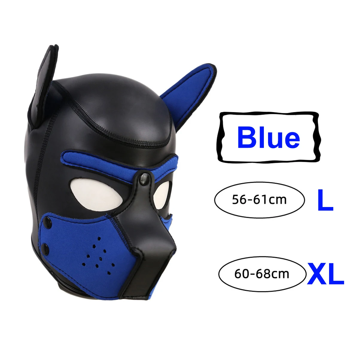 XL Size Party Masks Pup Puppy Play Dog Hood Mask Padded Latex Role Play Cosplay Full Head Ears Halloween Mask Sex Toy For Women