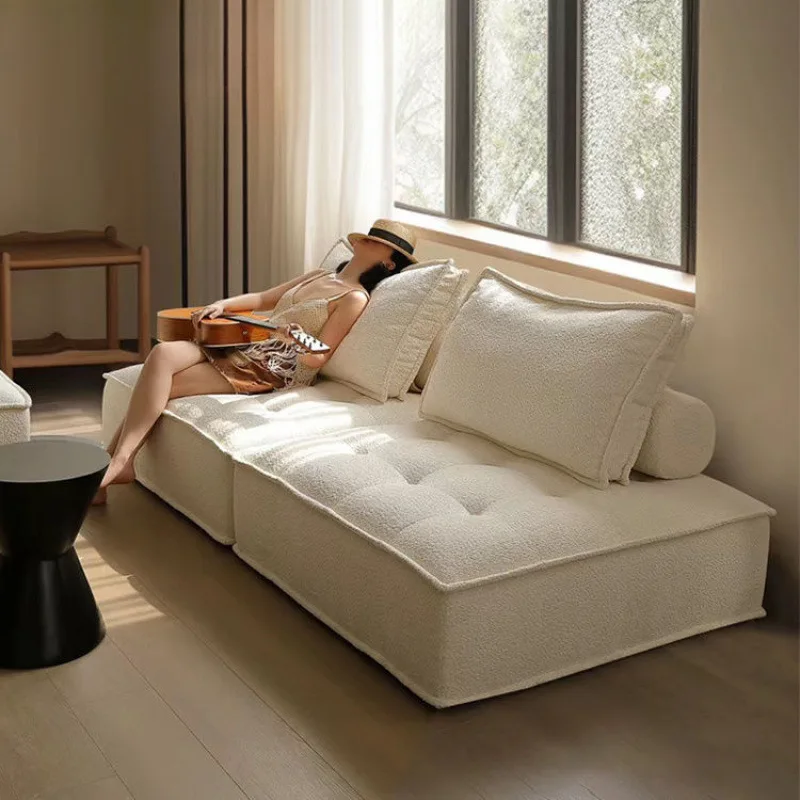 Italian Internet celebrity simple leisure lazy sofa, tofu sofa square combination, single sofa