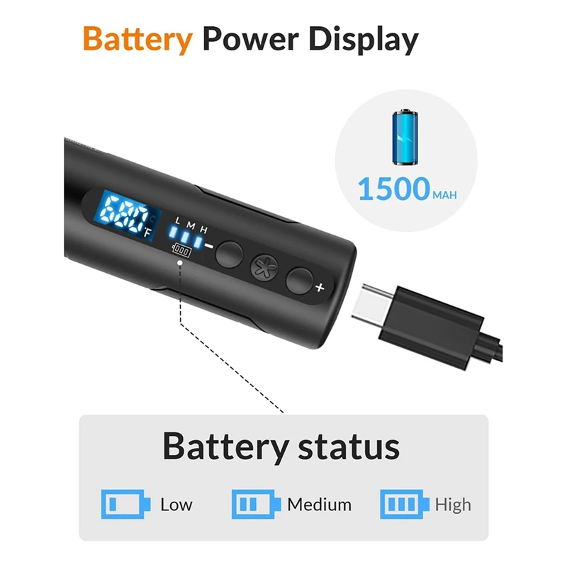 Cyfrowy wyświetlacz Bezprzewodowy zestaw lutownicy USB Przenośna lutownica Długopis Elektroniczne narzędzie spawalnicze USB z możliwością ładowania