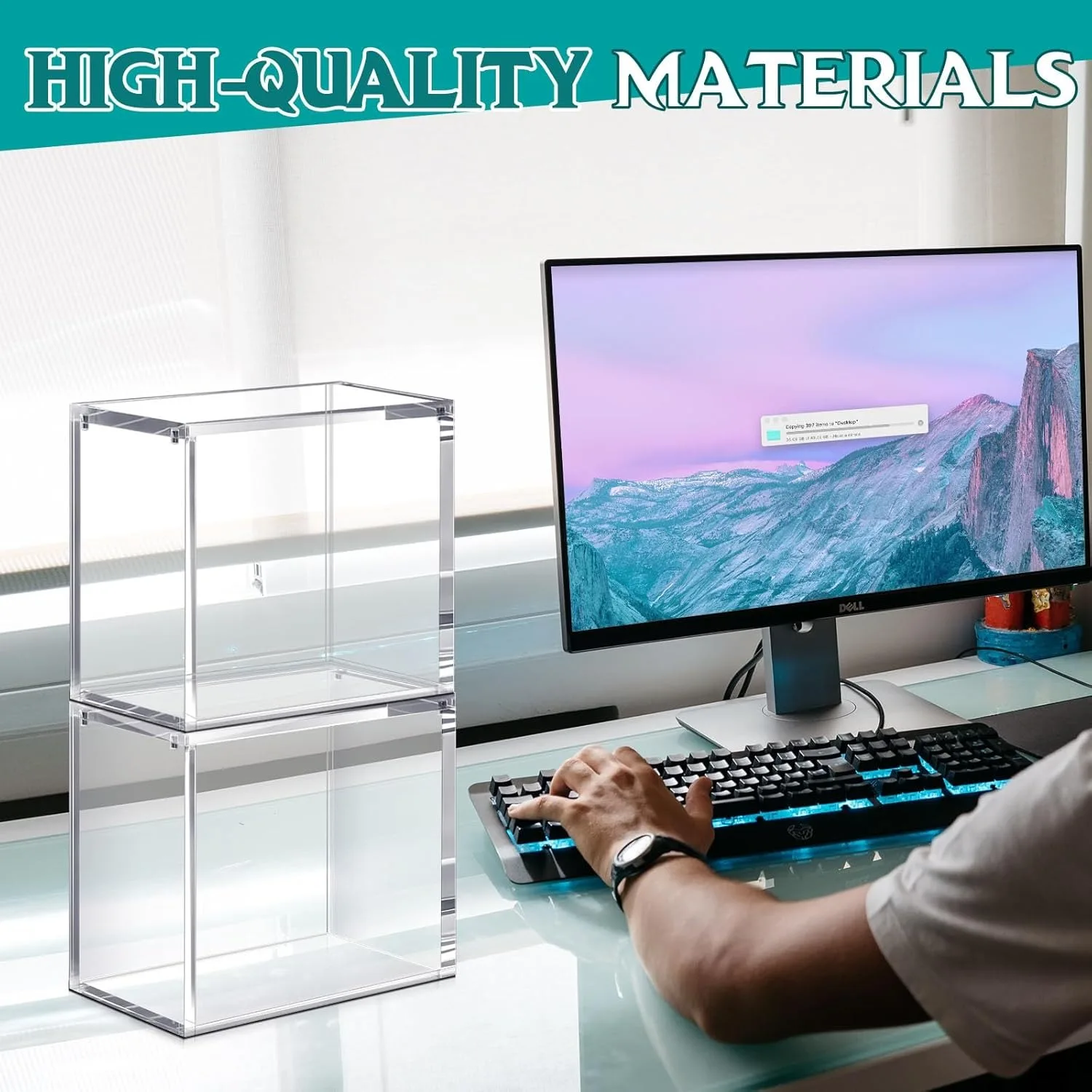 Choose Your Size – 5mm Acrylic Stackable Display Case for Booster Box or Elite Trainer Box (ETB), Clear Magnetic Closure Box for