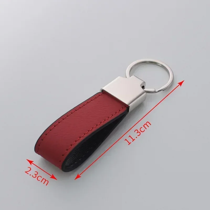 Laser Engrave Custom LOGO Leather Keychain Blank Vintage for Men and Women Personalized Key Chains Hotel Company Name Keyring