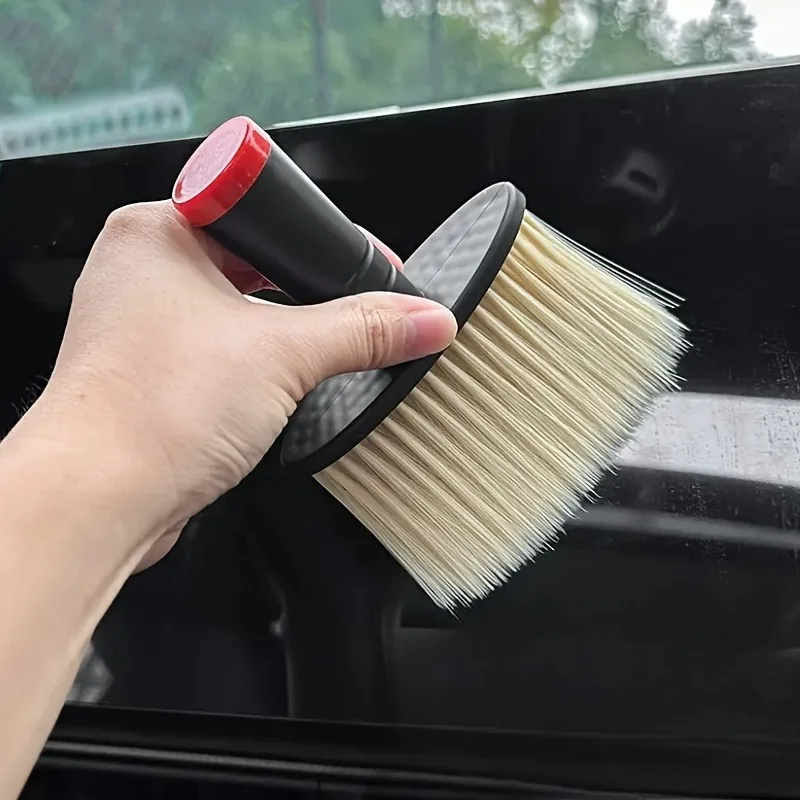 1pc Automotive Detail Brush - Soft Mane Dust Removal Tool for Internal Cleaning