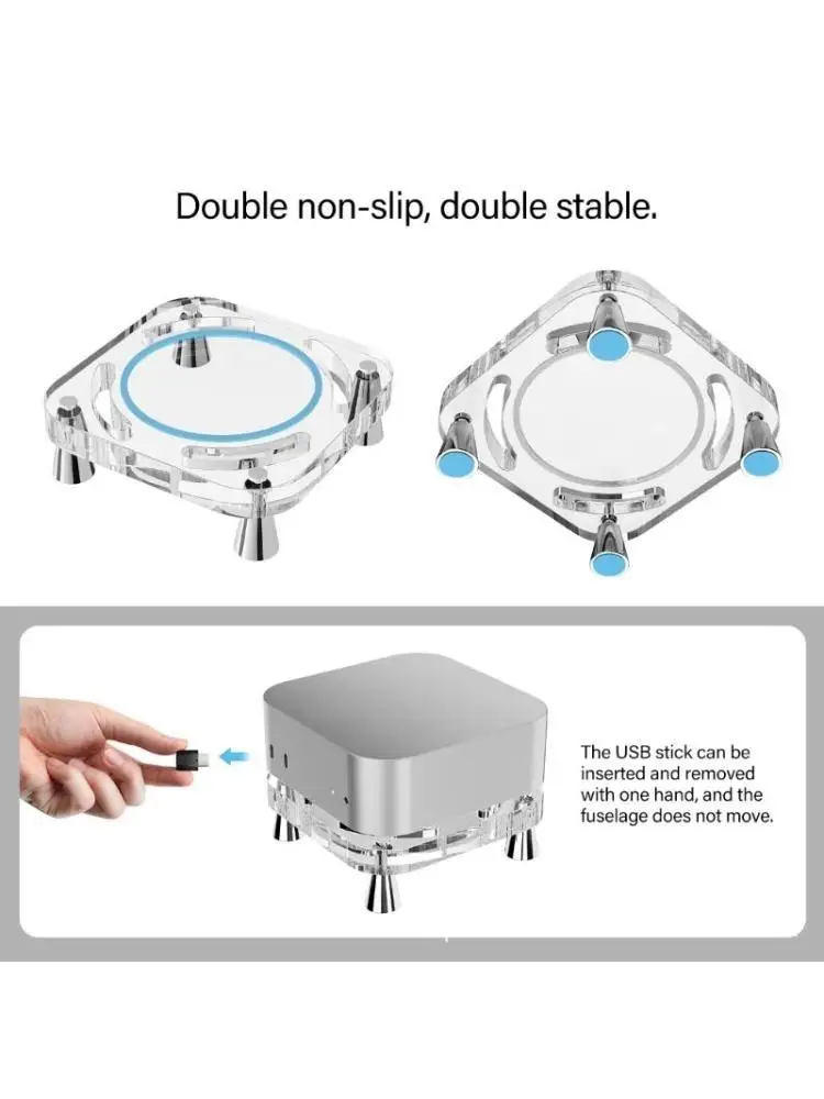 652F Acrylic Desktop Stand for Mini 2024 Transparent Dustproof Laptop Holder