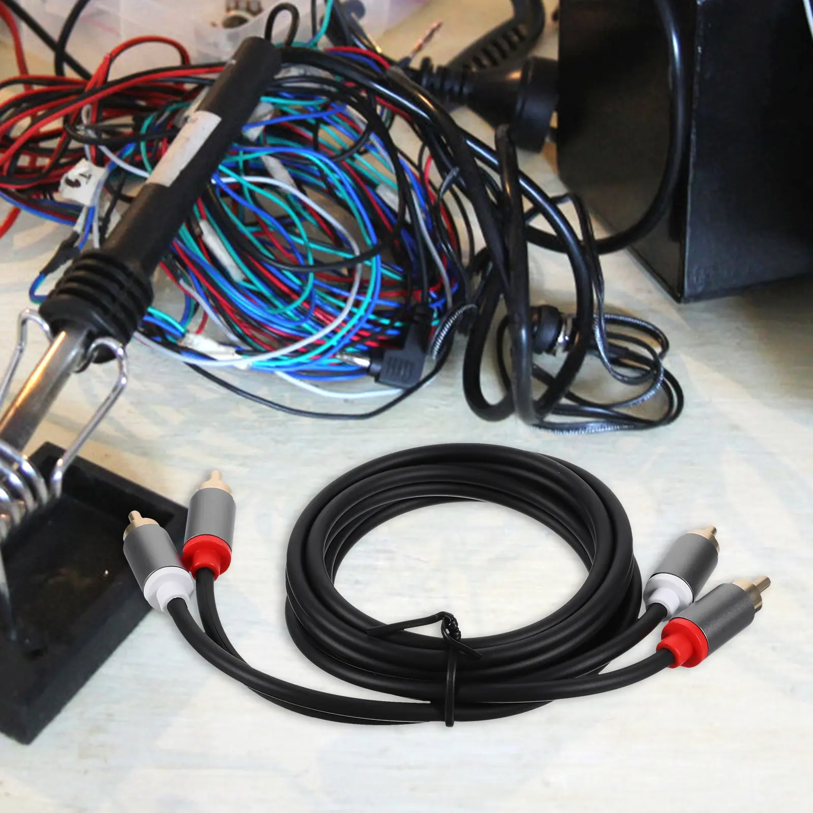 Audio Cable to Stereo Auxiliary Cord Stable Transmission for Subwoofer Amplifier Speaker Dvd Player Audio System
