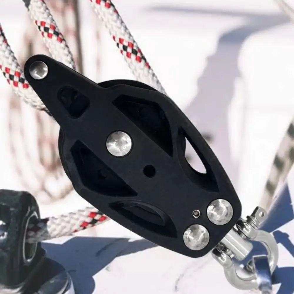 Nylon Stainless Steel Pulley Block Efficient Bearing Design Silent Bearing Rigging Pulley Smooth Bearing With Becket