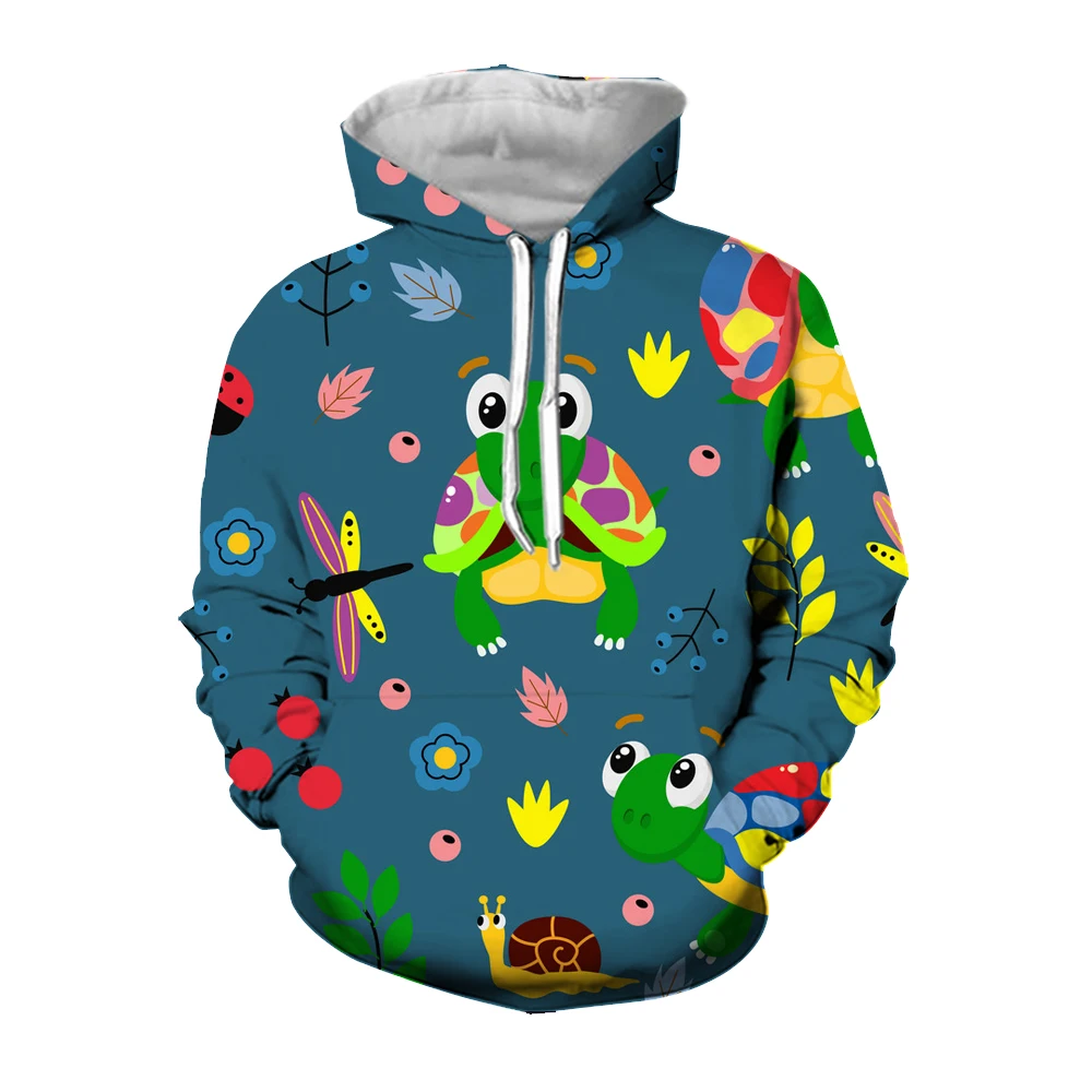 

Jumeast 3D Turtle Rabbit Printed Hoodies For Men Floral Kangaroo Pocket Hoody Streetwear Fall Aesthetic Long Sleeve Top Clothing