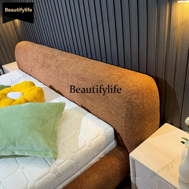 Q181 Design Double Bed Modern Sofa Headboards Human Dog Wooden Massage Bed Sleeping Platform Letto Matrimoniale Trendy Furniture