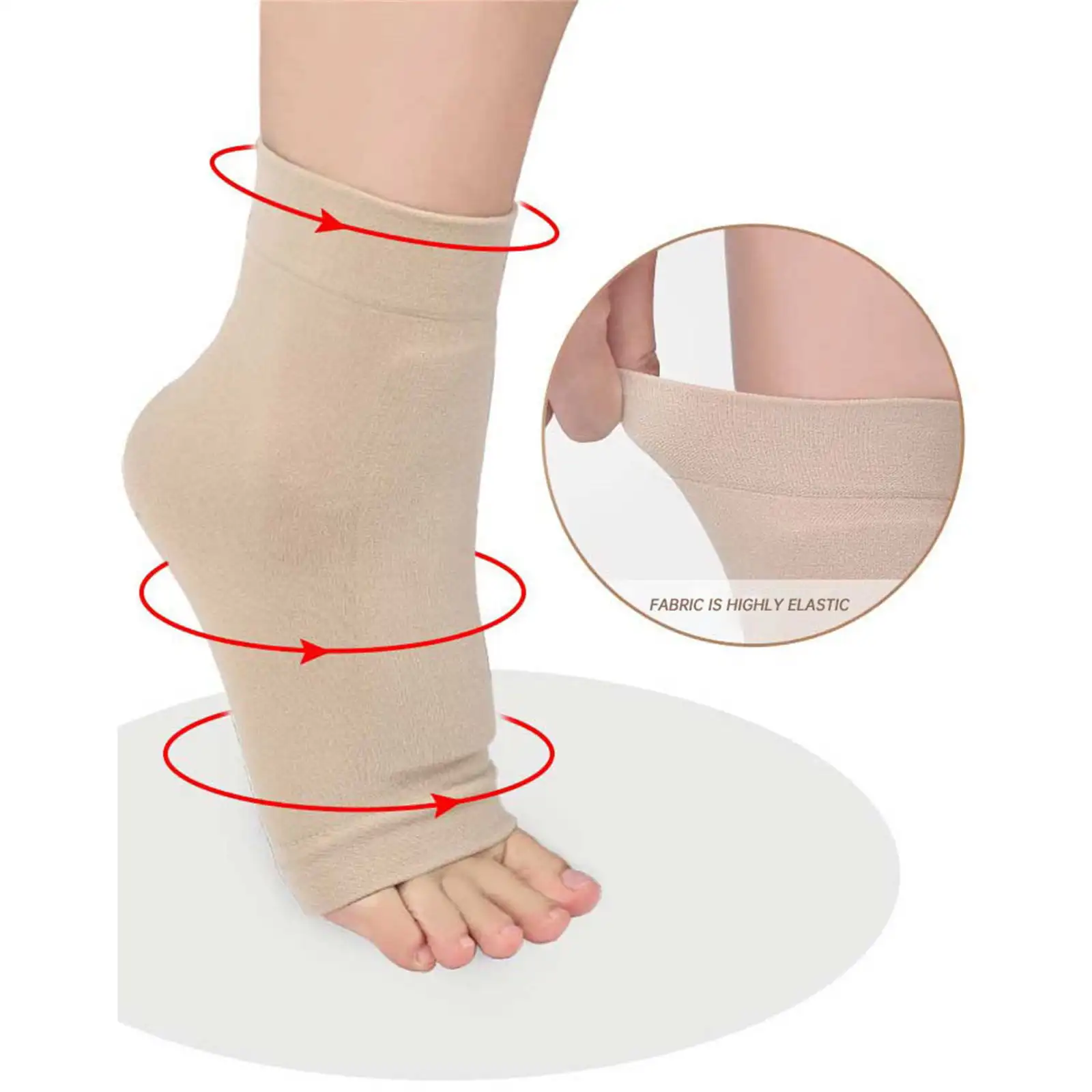 One Pair Padded Skate Socks for Lace Bite Protection For Heel Pain Relief Silicone Heel Protectors