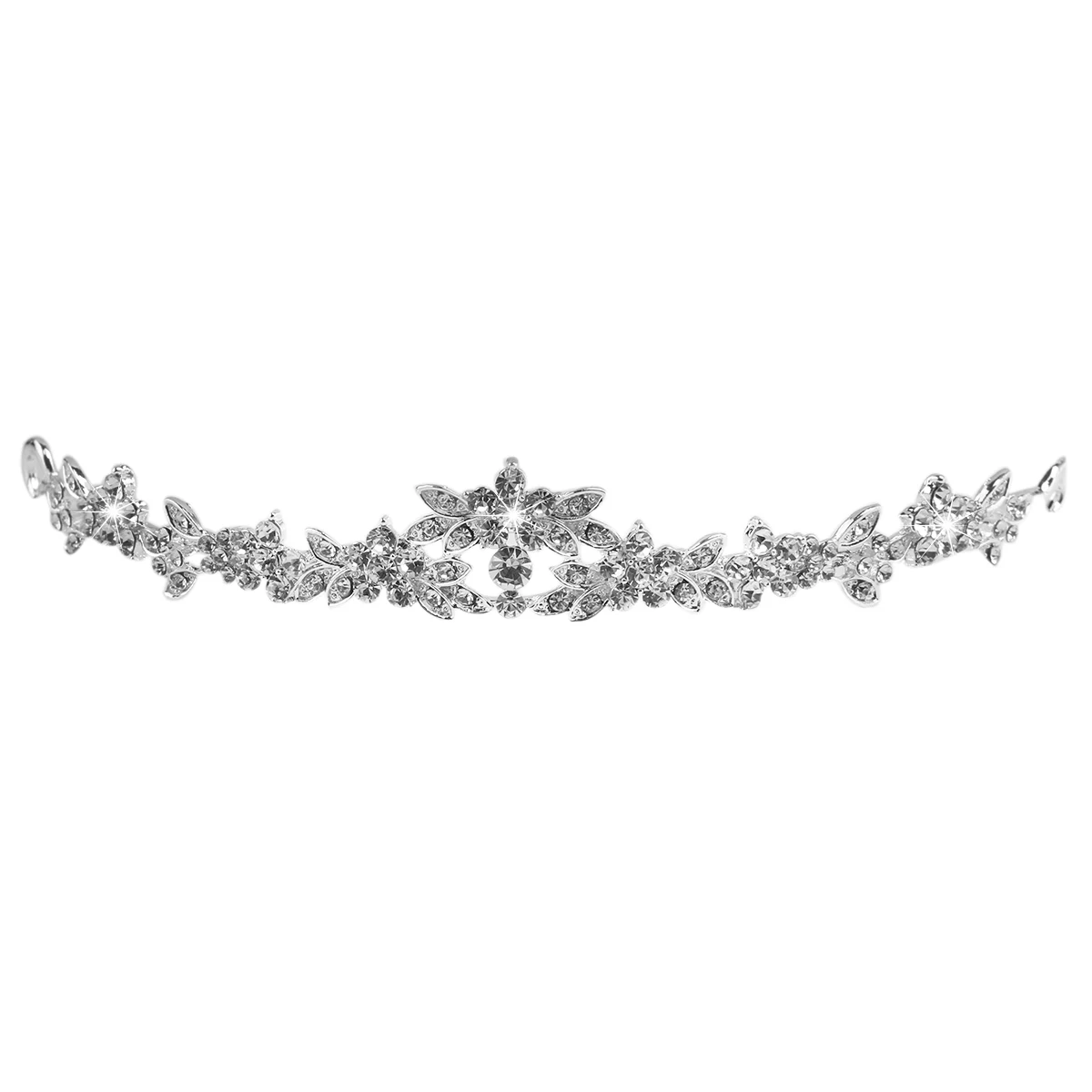 

Bridal Hair Clip Wedding Barrette Silver Alloy Rhinestone Hairband Kids Adult Party Engagement Accessories