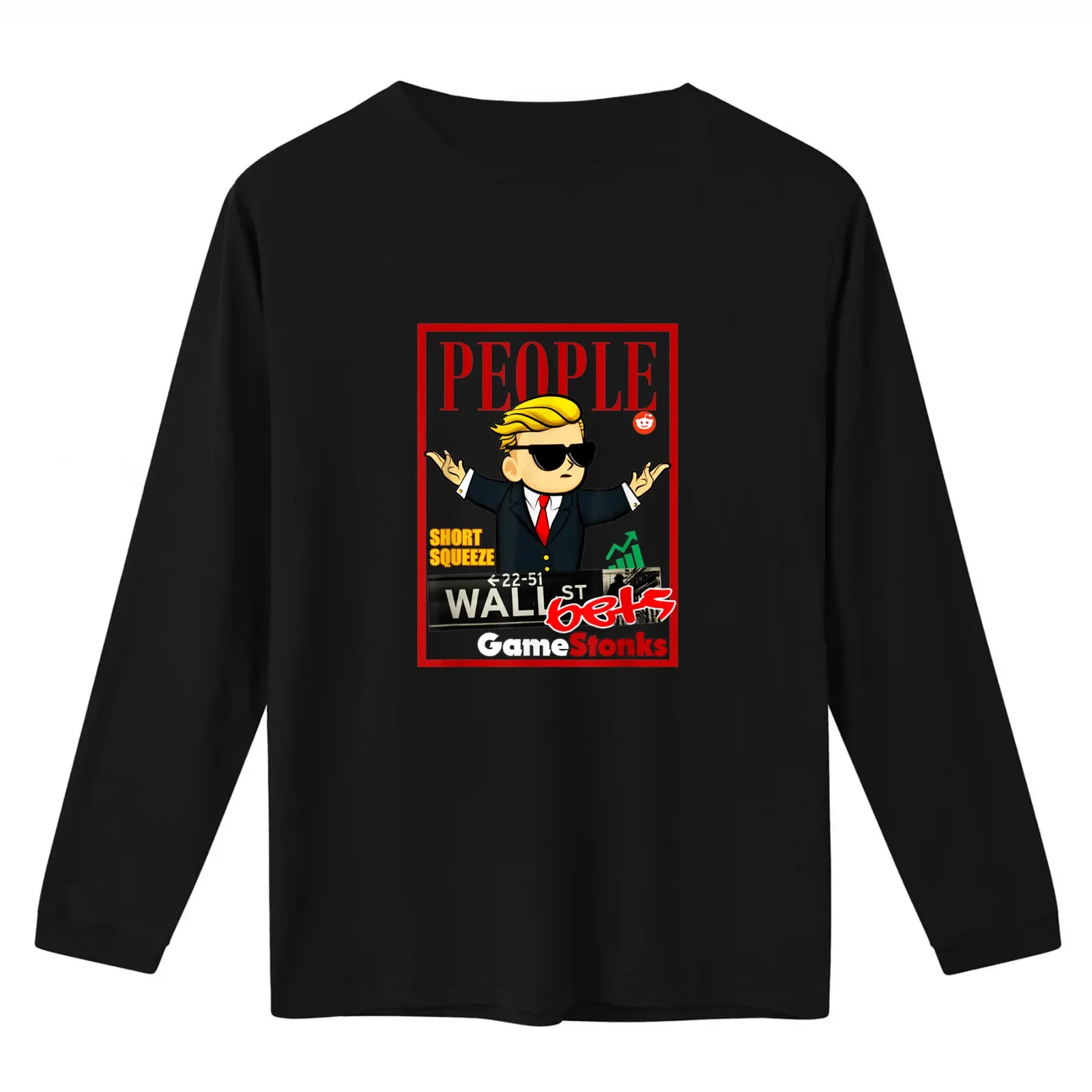 WallstreetBets Stonks - Short Squeeze WSB - We The T-Shirt Summer Casual Cotton Tee Oversized Streetwear Tops 100% Cotton