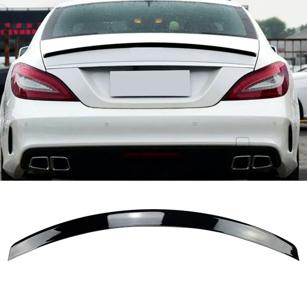 For Mercedes Benz CLS Class C218 CLS260 300 2011-2017 AMG Rear Trunk Lid Spoiler Duck Tail ABS Plastic Automotive Parts Black