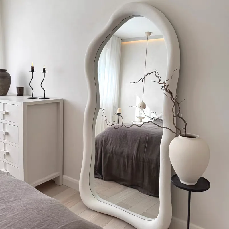 

Design Girls Mirror Stickers Bedroom Aesthetic Modern Makeup Mirror Prism Ornament Adornos Para El Hogar House Accessories