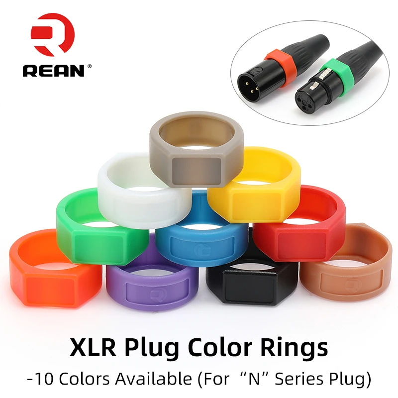 NEUTRIK\'s REAN 5pcs XLR Plug Color Ring YS-CCR YS136N/YS137N Special Multi-color Anti Rolling Marking Ring RRRM-SPP-000-0