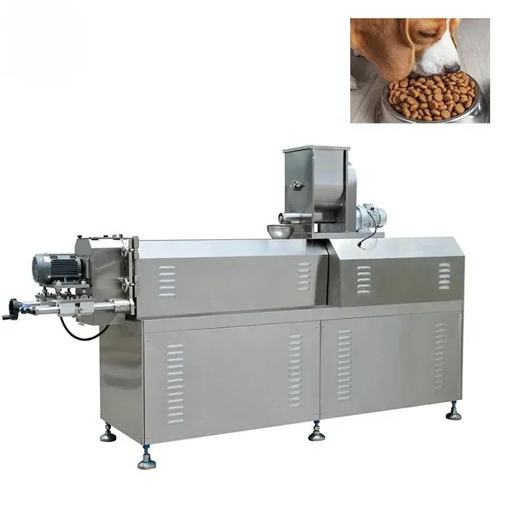 500kg/h Automatic Extruded Dry Kibble Pet Food Making Machine Equipment Production Dog Food