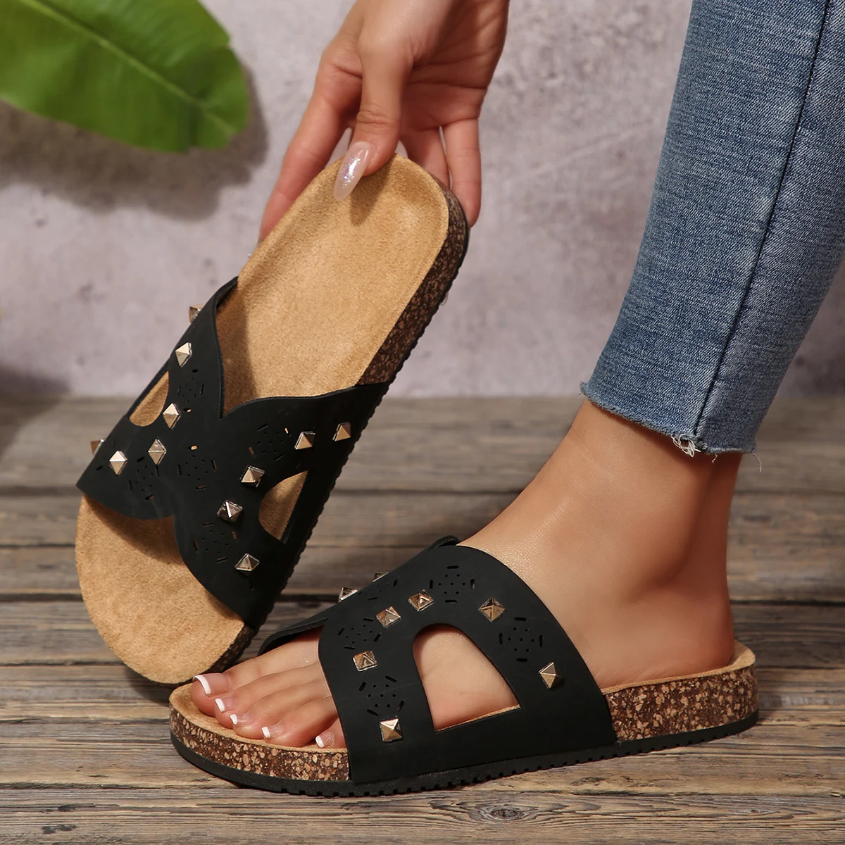 Zomer Vrouwen Wig Slippers Pu - Women'S Shoes With Arch Support recensie en prijs