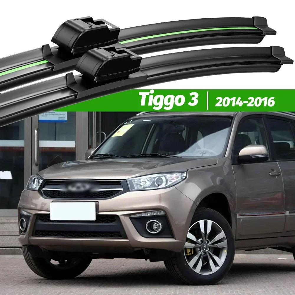 For Chery Tiggo 3 2014-2016 2pcs Front Windshield Wiper Blades 2015 Windscreen Window Accessories