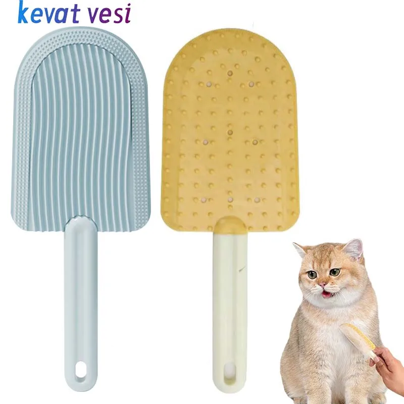 

Pet Hair Removal Comb Double-sided Soft Cat Dog Comb Portable Kitten Hair Scraper Cat Massage Grooming Brush Pet Supplies