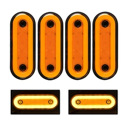 4Pcs Trailer Clearance Lights 12V 24V LED Truck Side Marker Lights RV Bus Camper Van Side Light Red White Amber
