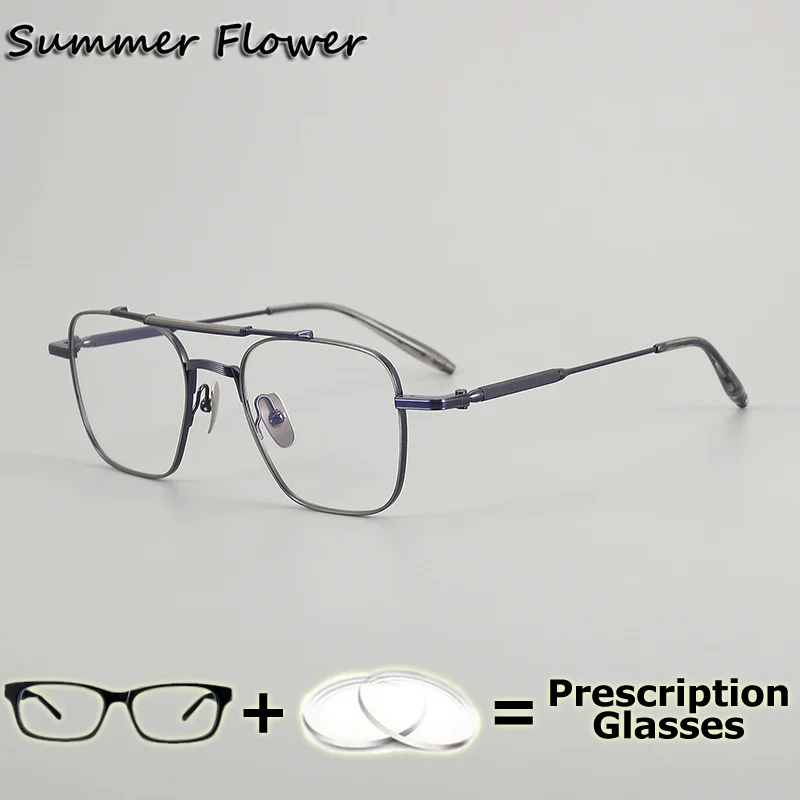 

Optical Lenses with Recipe Prescription Glasses for Man Blue Light Gafas Graduadas Monturas De Lentes Hombre Titanium Eyeglass