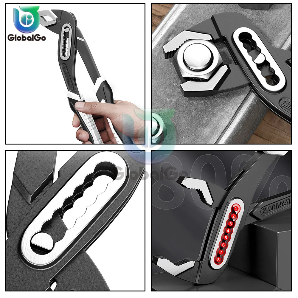 Water Pump Pliers Multifunctional Universal Pipe Wrench Open Pipe Pliers Large-nosed Pliers Universal Wrench Water Pipe Pliers