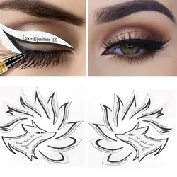 Eye Makeup Stencils Winged Eyeliner Stencil Template Shaping Tools Eyebrows Eye Shadow Makeup Template Tool Stickers Card