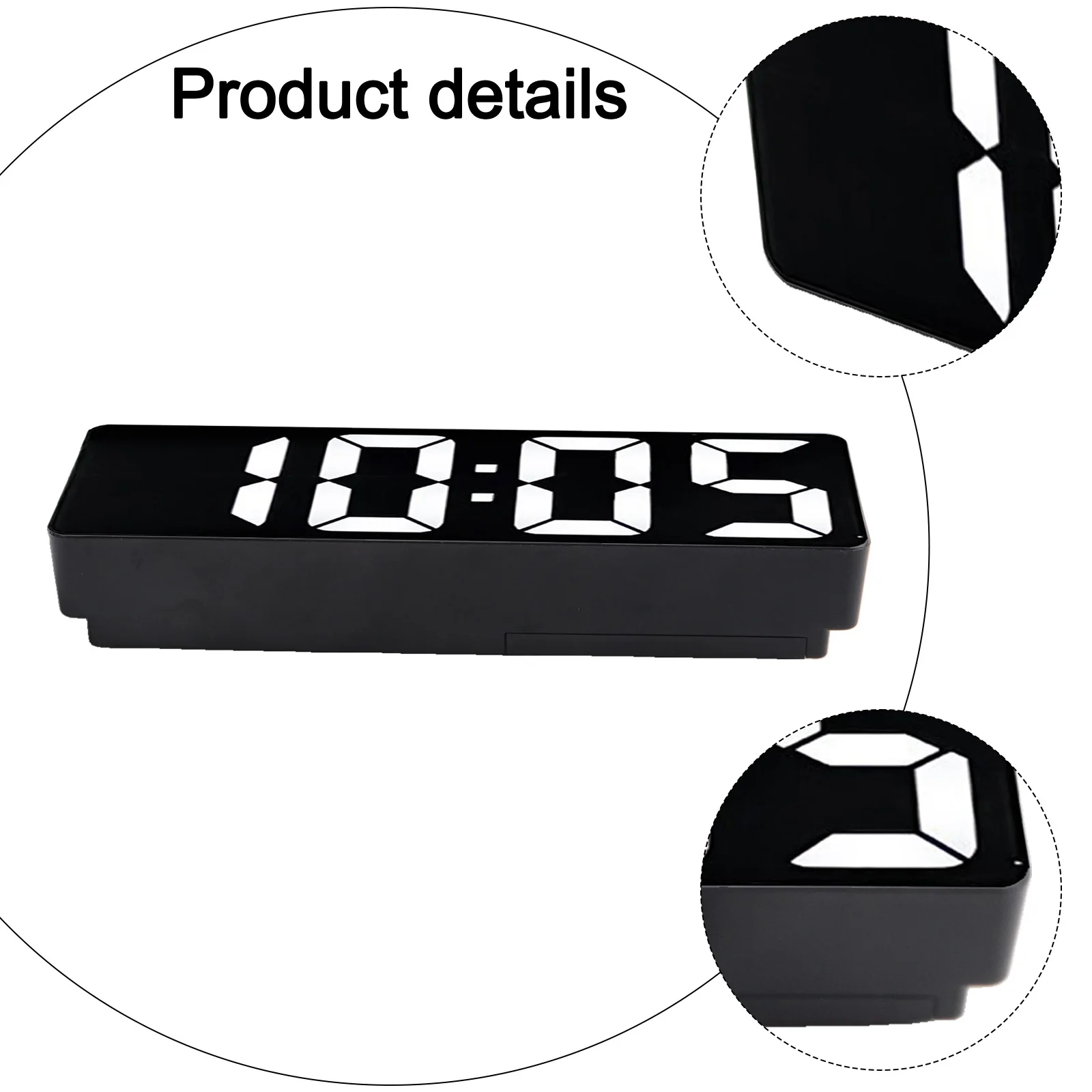 Bedroom Clock Desk Alarm Clock Exquisite Home Decor Clock Workday Alarm Modes 5 Display Modes Dual Power Supply