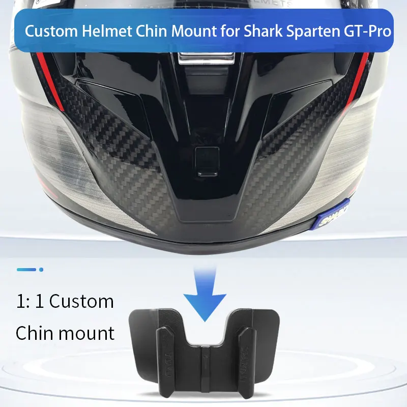 Shark Spartan GT Helmet Custom Aluminium Chin Mount for GoPro Hero12 11 10 9 Insta360 X4 X3 Ace pro DJI Action 3 4 Camera