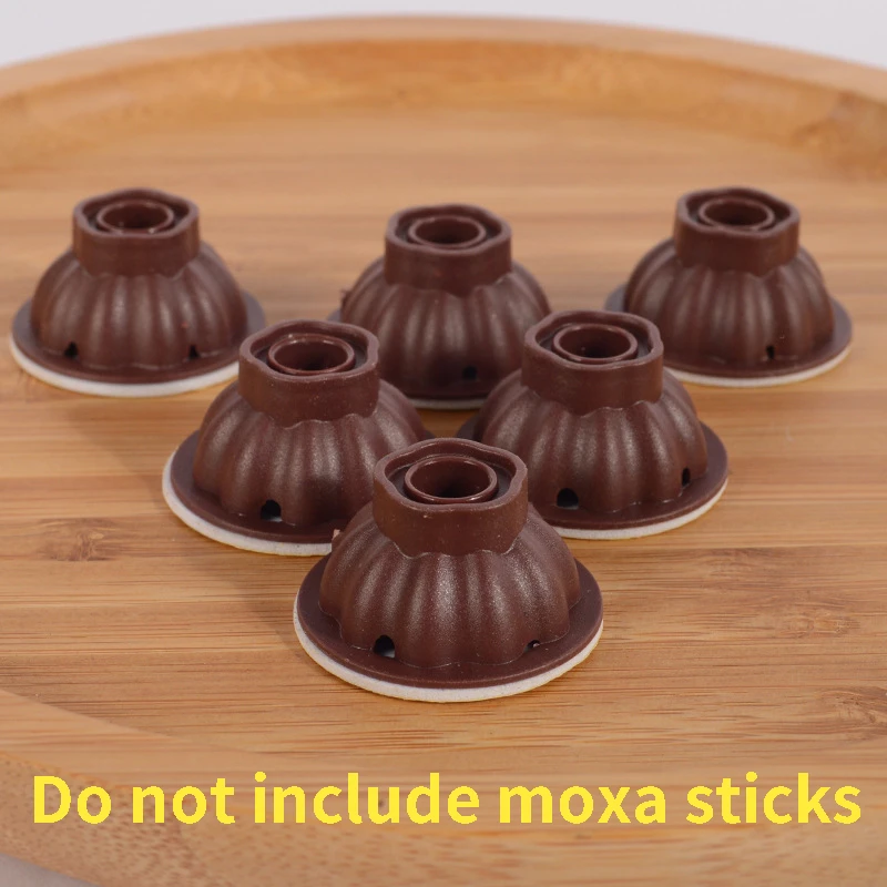 100Pcs Moxibustion Base Suitable for Diameter 7mm Moxa Stick Tube Acupoint Meridian Heating Therapy Wormwood Warm Massage Health