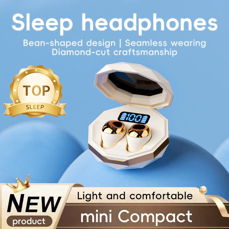 

2025 New Sleep Wireless Earbuds Bluetooth In Ear Waterproof Headphones TWS Mini Invisible Earphones HIFI Stereo Sports Headset