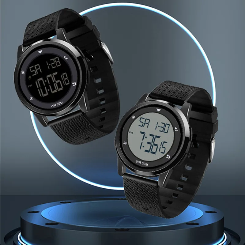 SPOVAN Brand Luxury Digital Watch Fashion LED Alarm Stopwatch Sport Wristwatch 50M Waterproof Military Clock for Men Women Reloj