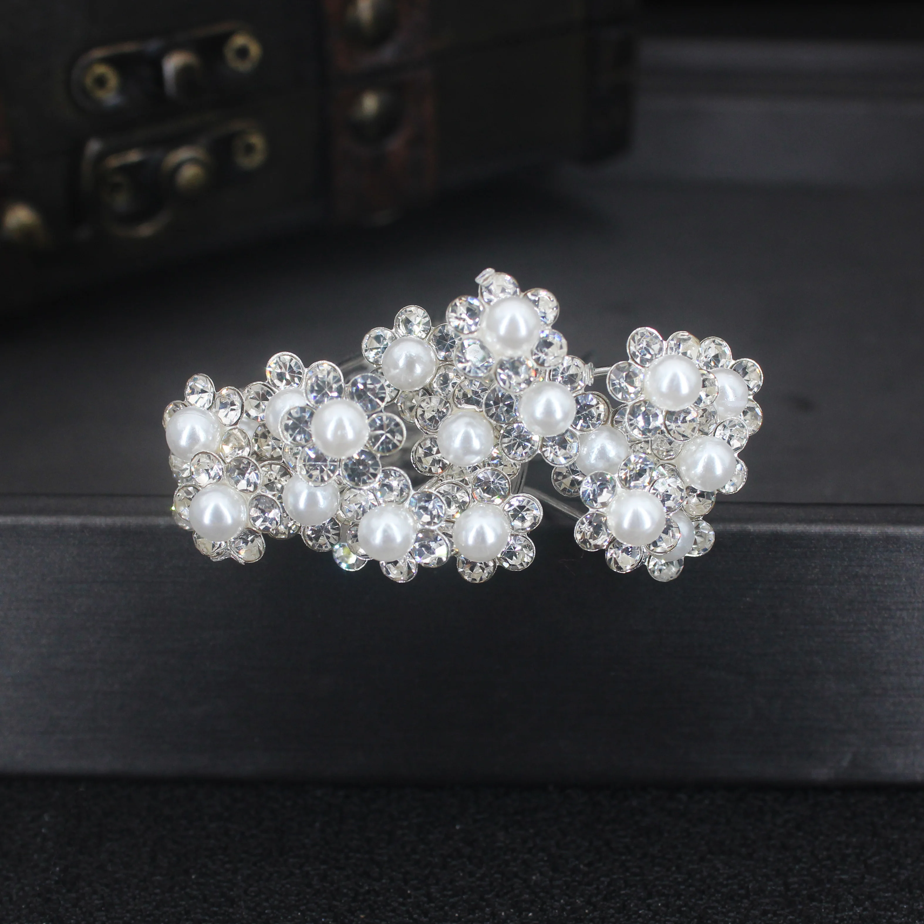 20pcs set U Shape Rose Hairpins For Bridal Women Girls Crystal Hair Clip Pins Birde Hair Accessories Hair Styling Tools